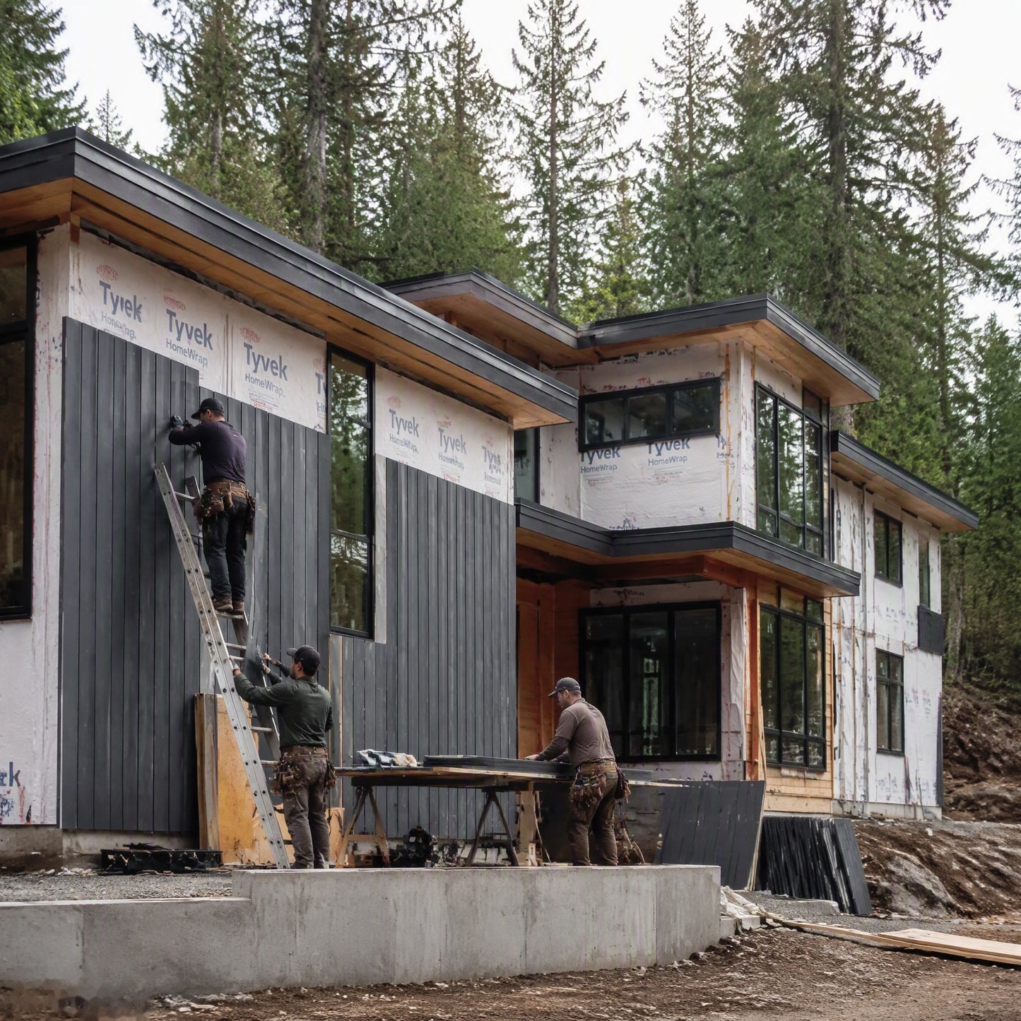 HardiePanel Vertical Fiber Cement Siding 4' x 8' x 5/16"