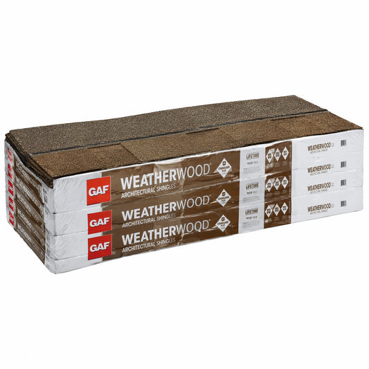 Architectural Asphalt Shingles Weatherwood Bundle