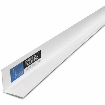 Galvanized Steel Drip Edge Flashing 10' White