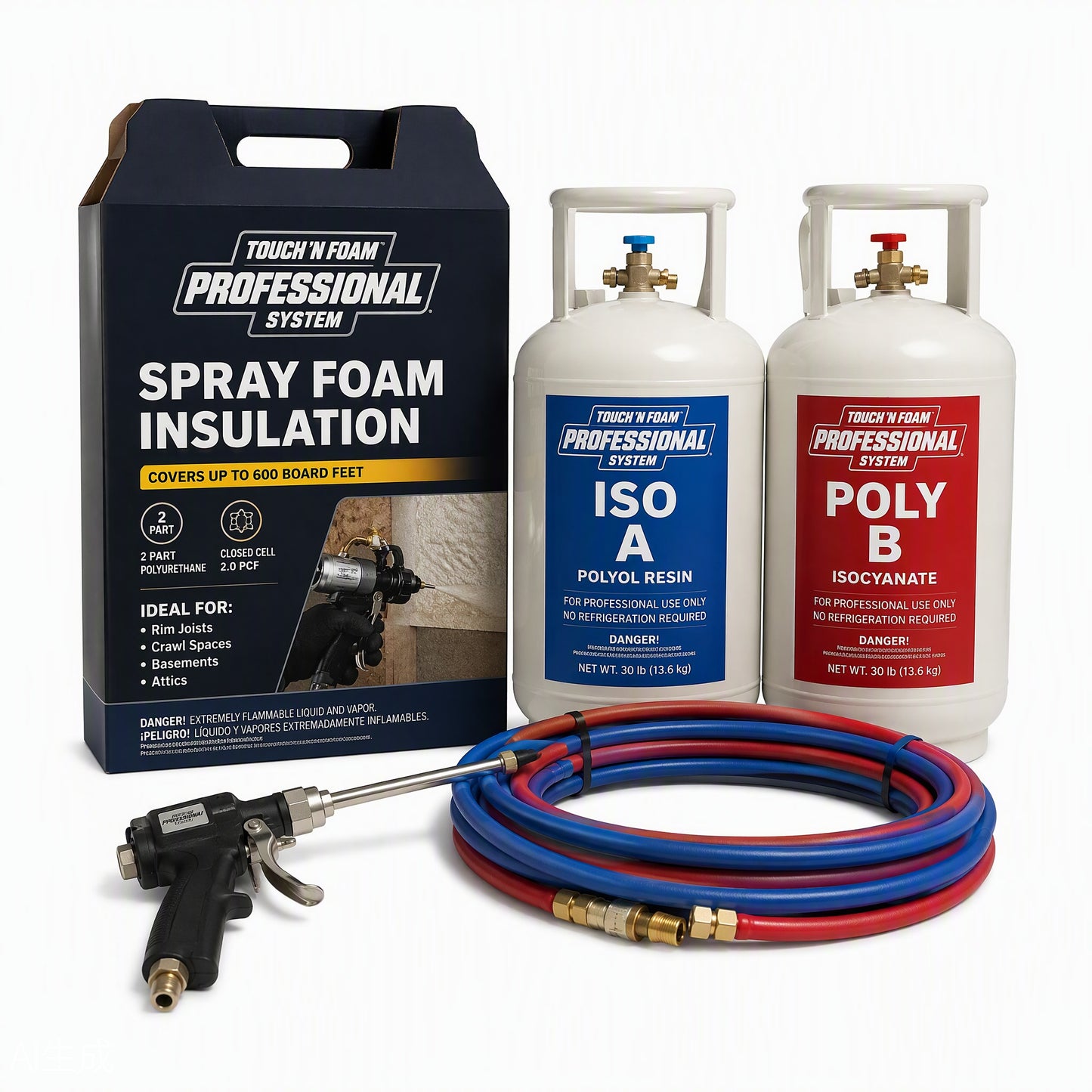 Spray Foam Insulation Kit Closed-Cell 200 Board Feet